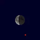 Close approach of Mars and Moon on 4 October 2026
