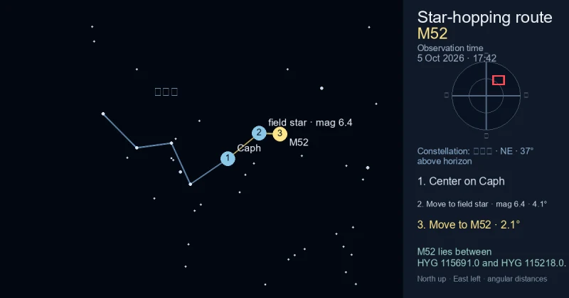 M52寻星图