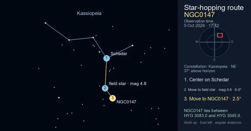 Aufsuchkarte für NGC0147