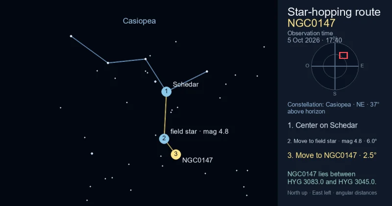 Carta de localización de NGC0147