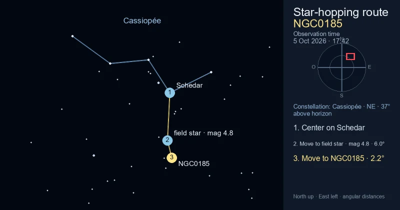 Carte de repérage de NGC0185