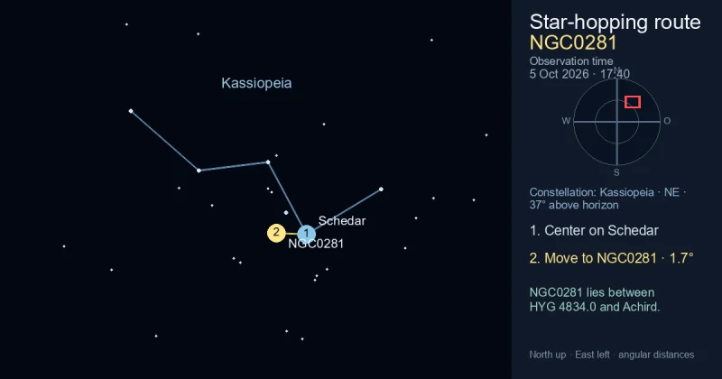 Aufsuchkarte für NGC0281