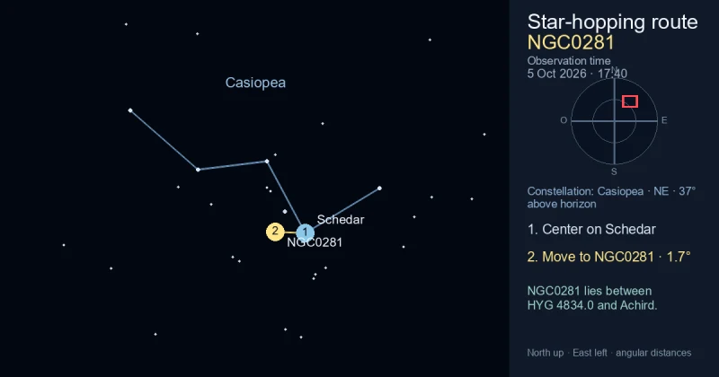 Carta de localización de NGC0281