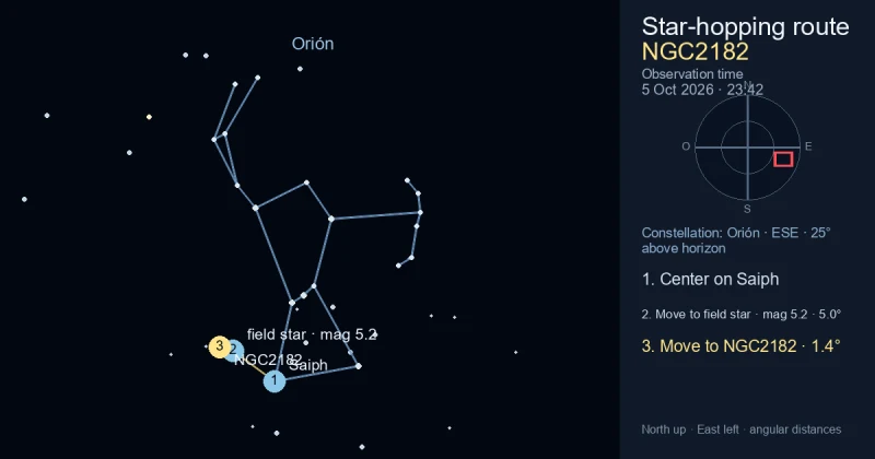 Carta de localización de NGC2182