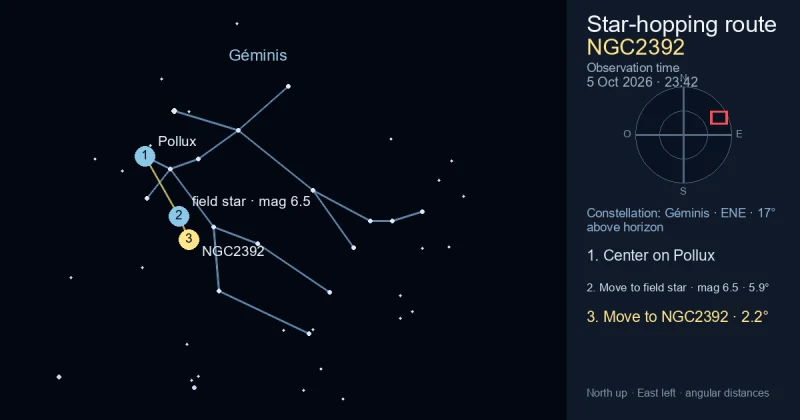 Carta de localización de NGC2392