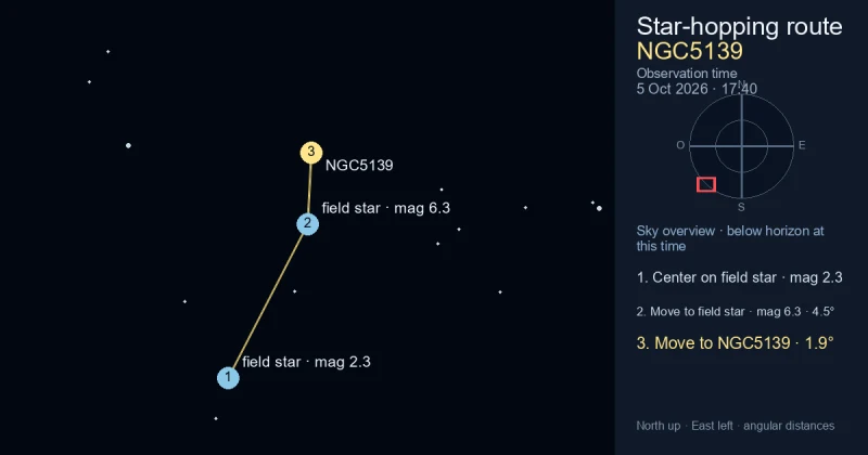 Carte de repérage de NGC5139