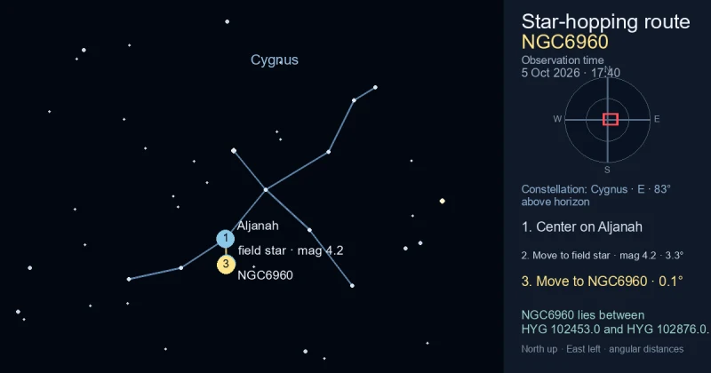 Finder Chart for NGC6960