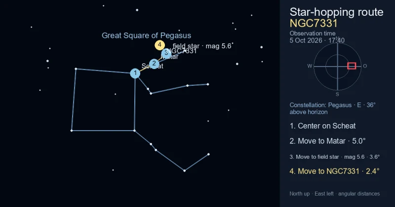 Aufsuchkarte für NGC7331