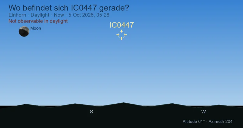 Wo befindet sich IC0447 gerade?