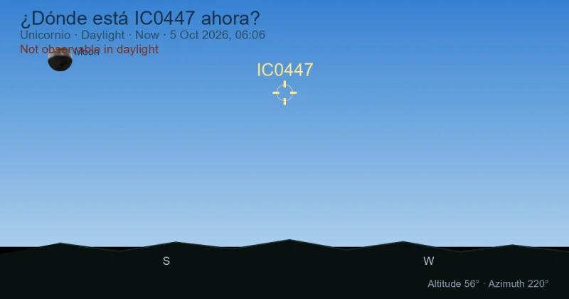 ¿Dónde está IC0447 ahora?