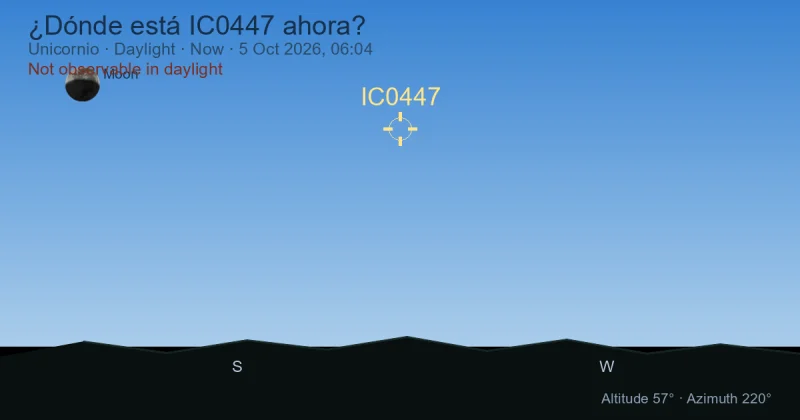 ¿Dónde está IC0447 ahora?