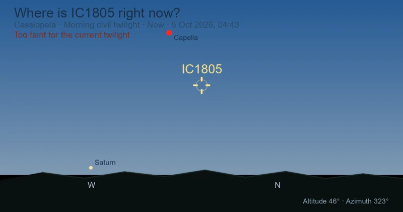 Where is IC1805 right now?
