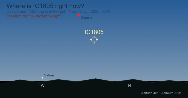 Where is IC1805 right now?