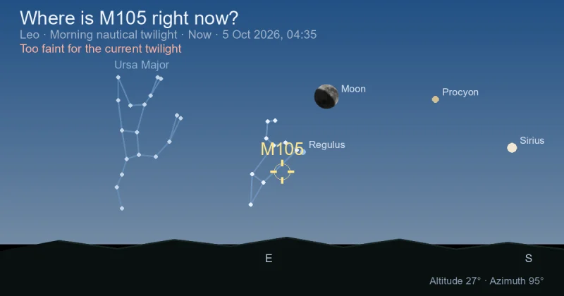 Where is M105 right now?