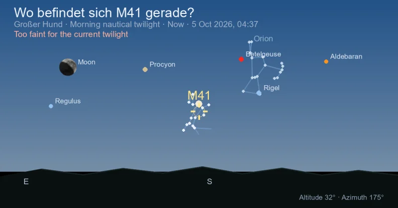 Wo befindet sich M41 gerade?