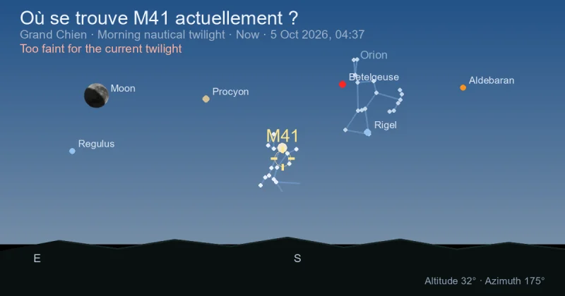 Où se trouve M41 actuellement ?