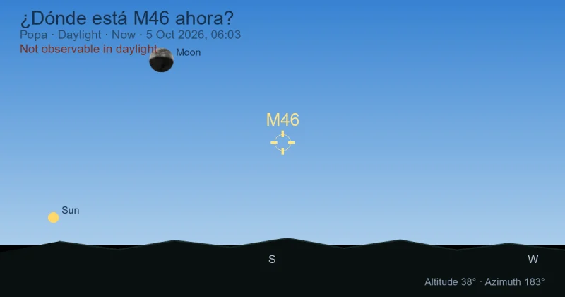 ¿Dónde está M46 ahora?