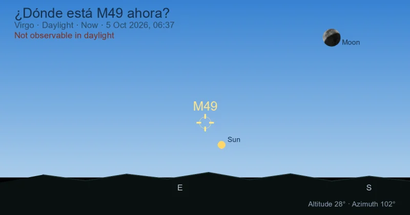 ¿Dónde está M49 ahora?