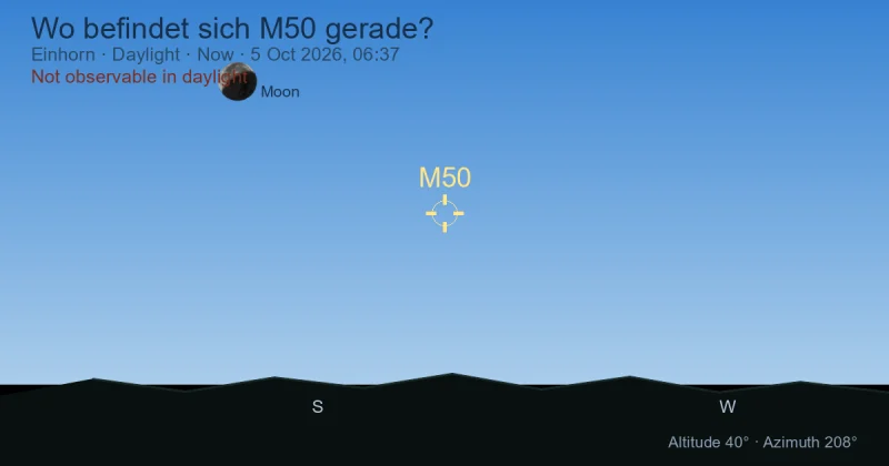 Wo befindet sich M50 gerade?