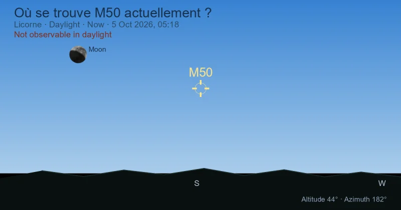 Où se trouve M50 actuellement ?