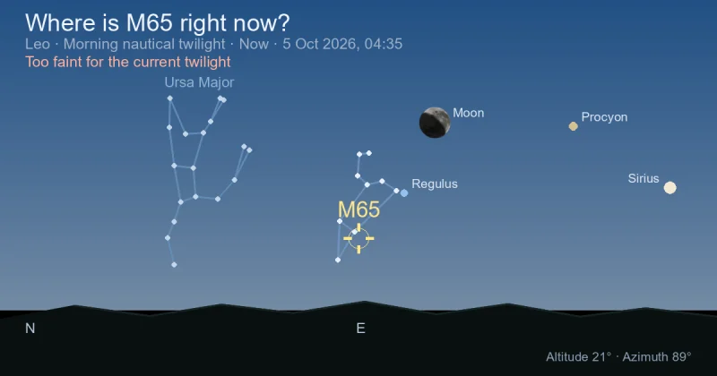 Where is M65 right now?