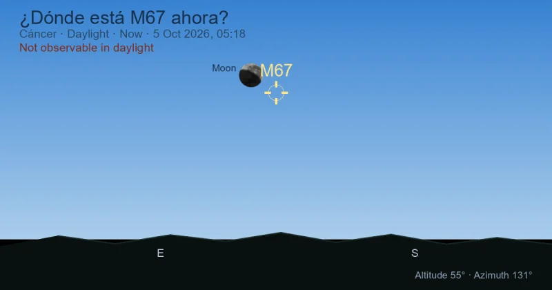 ¿Dónde está M67 ahora?