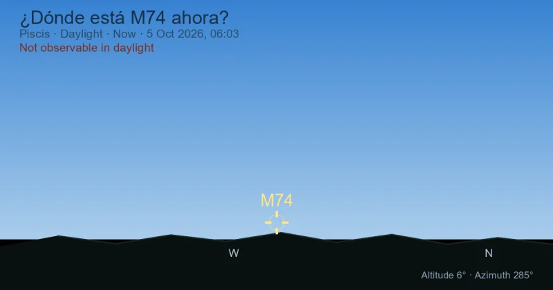 ¿Dónde está M74 ahora?