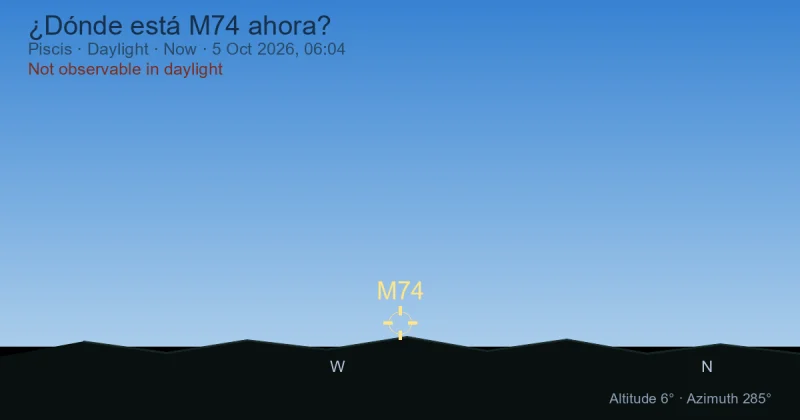 ¿Dónde está M74 ahora?