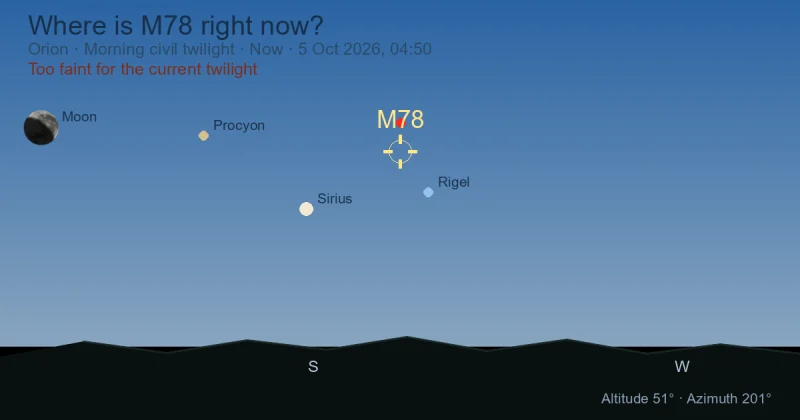 Where is M78 right now?