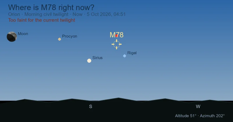 Where is M78 right now?