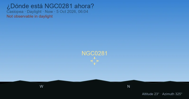 ¿Dónde está NGC0281 ahora?