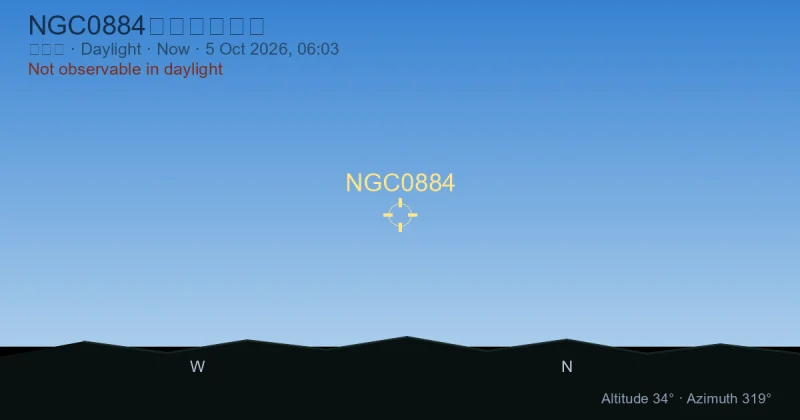 NGC0884现在在哪里？
