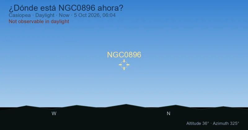 ¿Dónde está NGC0896 ahora?