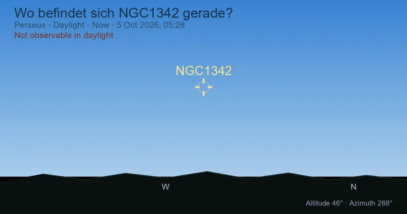 Wo befindet sich NGC1342 gerade?