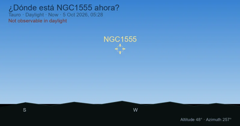 ¿Dónde está NGC1555 ahora?