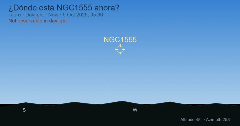 ¿Dónde está NGC1555 ahora?