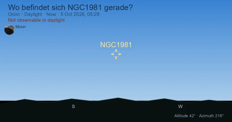 Wo befindet sich NGC1981 gerade?