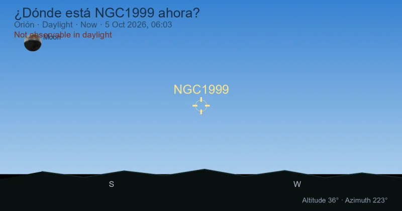 ¿Dónde está NGC1999 ahora?