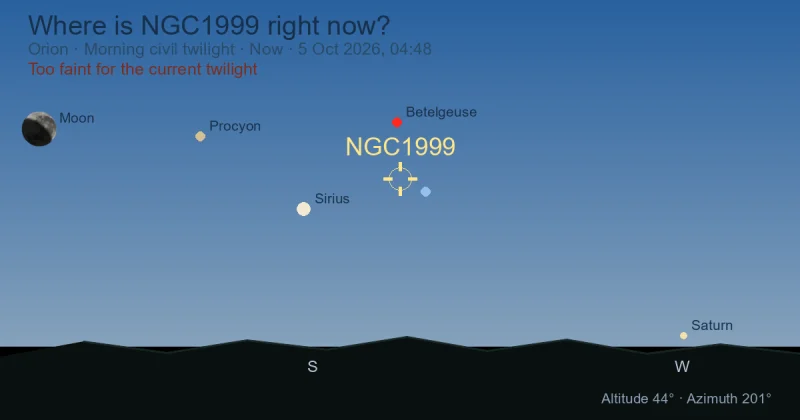 Where is NGC1999 right now?