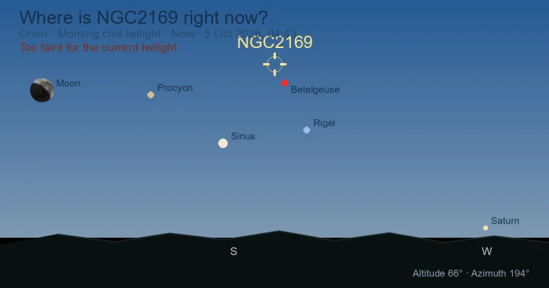 Where is NGC2169 right now?