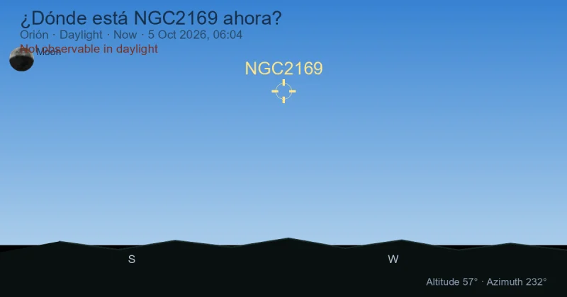 ¿Dónde está NGC2169 ahora?