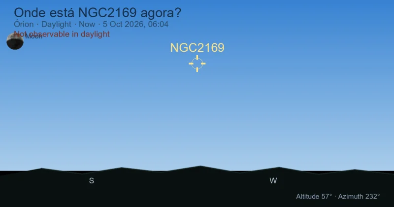 Onde está NGC2169 agora?