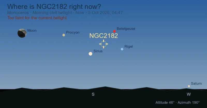 Where is NGC2182 right now?