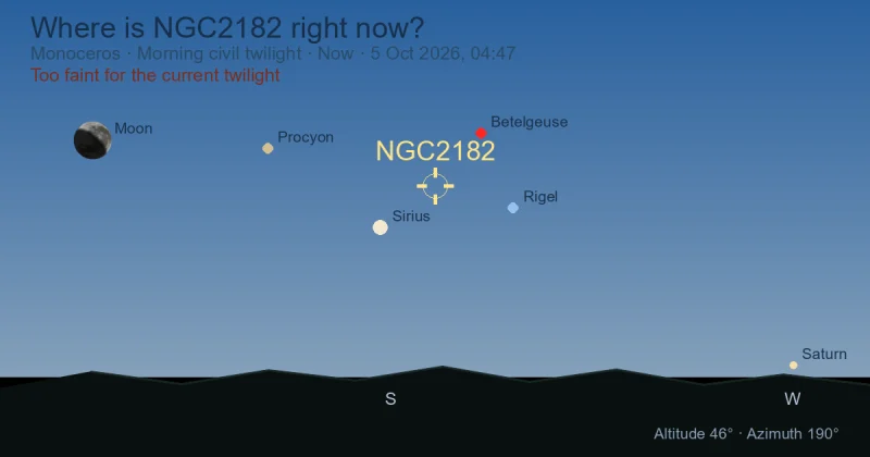 Where is NGC2182 right now?