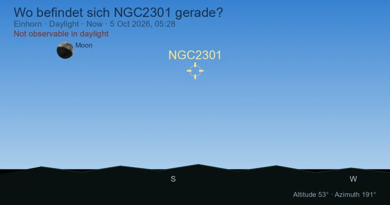 Wo befindet sich NGC2301 gerade?