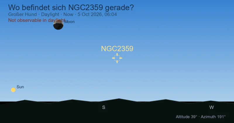 Wo befindet sich NGC2359 gerade?