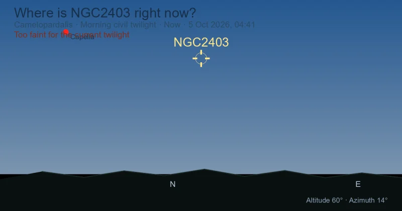Where is NGC2403 right now?