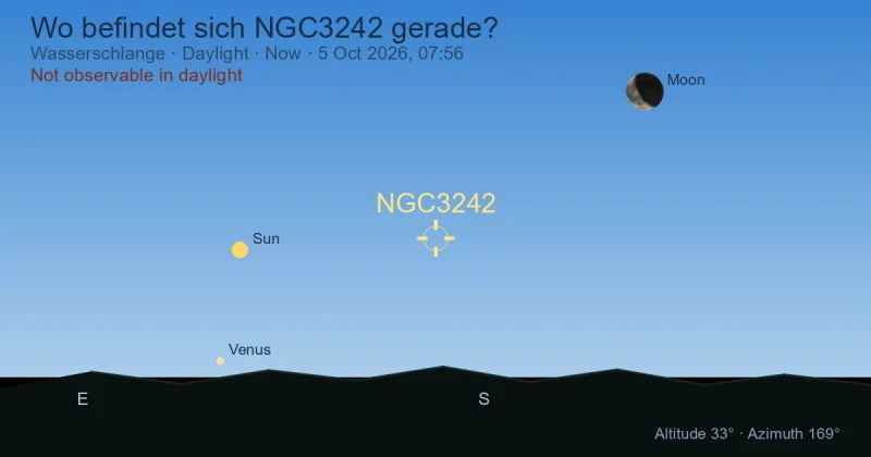 Wo befindet sich NGC3242 gerade?