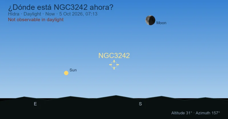 ¿Dónde está NGC3242 ahora?