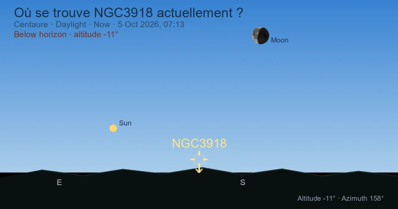 Où se trouve NGC3918 actuellement ?